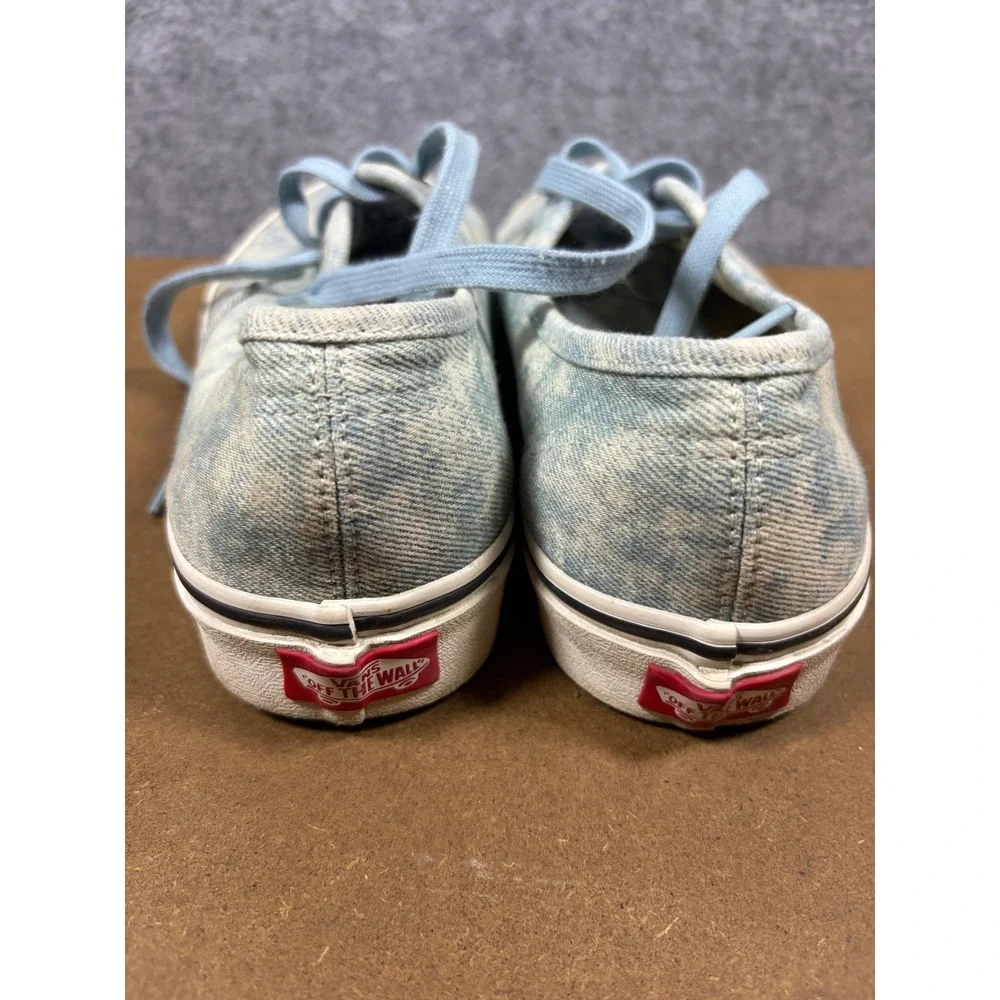 Vans Authentic Acid‎ Wash Light Blue Denim Low Top Sneakers Womens 9 Mens 7.5